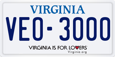 VA license plate VEO3000