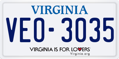 VA license plate VEO3035