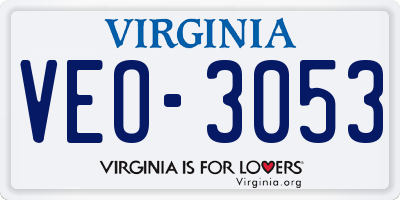 VA license plate VEO3053
