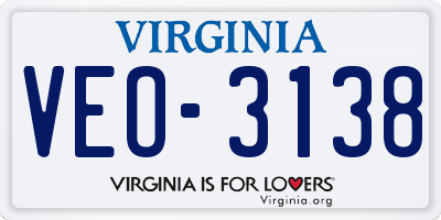 VA license plate VEO3138