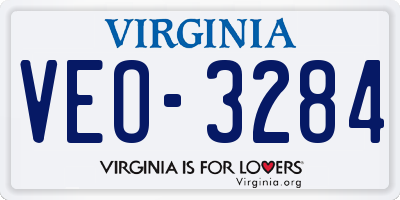 VA license plate VEO3284