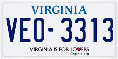 VA license plate VEO3313