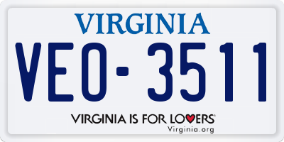 VA license plate VEO3511