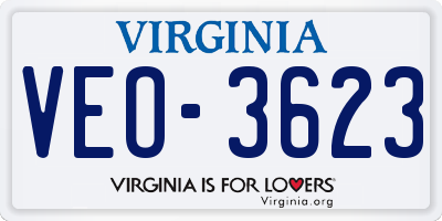 VA license plate VEO3623