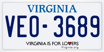 VA license plate VEO3689