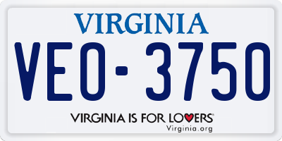 VA license plate VEO3750