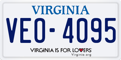 VA license plate VEO4095