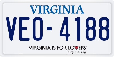 VA license plate VEO4188