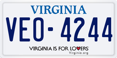 VA license plate VEO4244