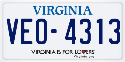 VA license plate VEO4313