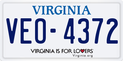 VA license plate VEO4372