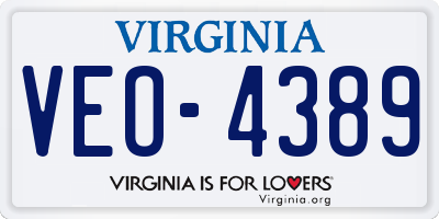 VA license plate VEO4389