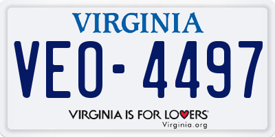 VA license plate VEO4497