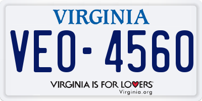 VA license plate VEO4560