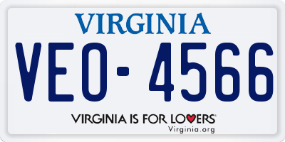 VA license plate VEO4566