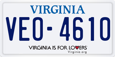 VA license plate VEO4610