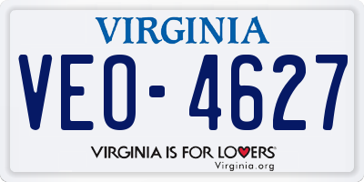 VA license plate VEO4627