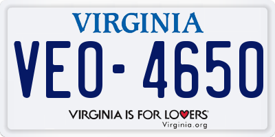 VA license plate VEO4650