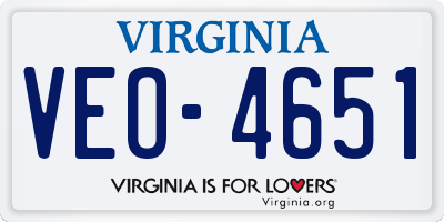 VA license plate VEO4651