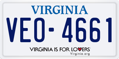 VA license plate VEO4661