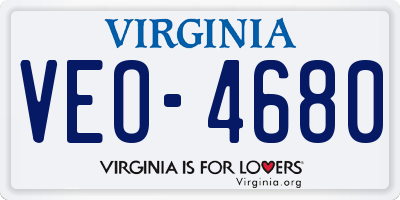 VA license plate VEO4680