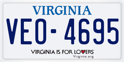 VA license plate VEO4695