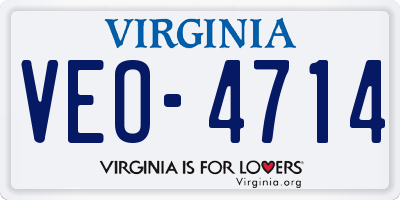 VA license plate VEO4714