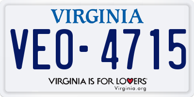 VA license plate VEO4715