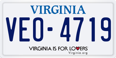 VA license plate VEO4719