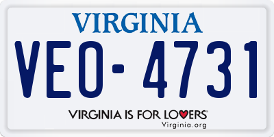 VA license plate VEO4731