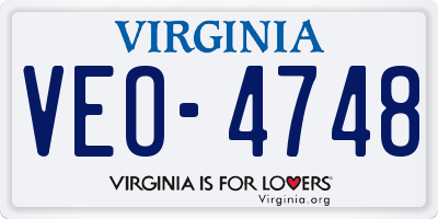 VA license plate VEO4748