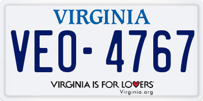VA license plate VEO4767