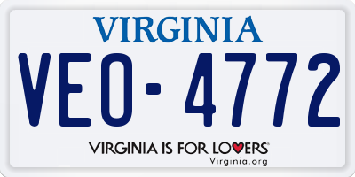VA license plate VEO4772