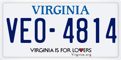 VA license plate VEO4814