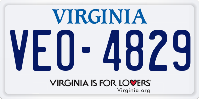 VA license plate VEO4829