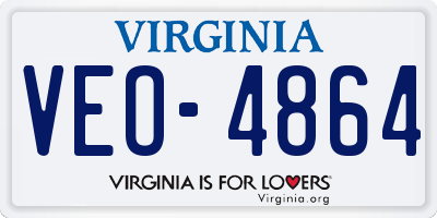 VA license plate VEO4864