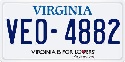 VA license plate VEO4882