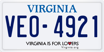VA license plate VEO4921