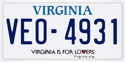 VA license plate VEO4931