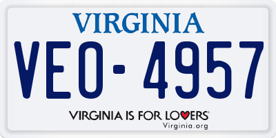 VA license plate VEO4957