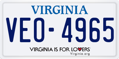 VA license plate VEO4965