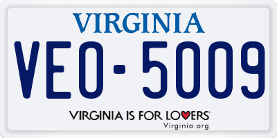VA license plate VEO5009