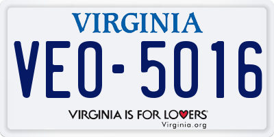 VA license plate VEO5016