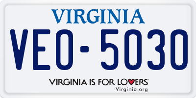 VA license plate VEO5030