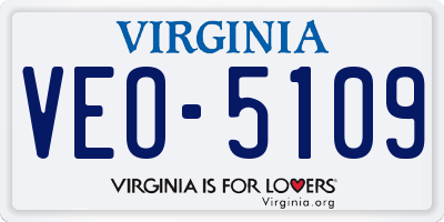 VA license plate VEO5109