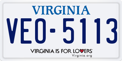 VA license plate VEO5113