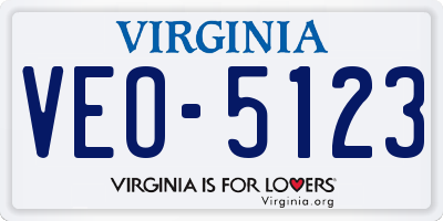 VA license plate VEO5123