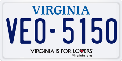 VA license plate VEO5150