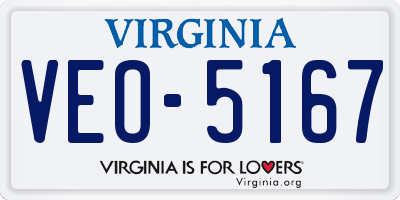 VA license plate VEO5167