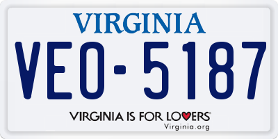 VA license plate VEO5187